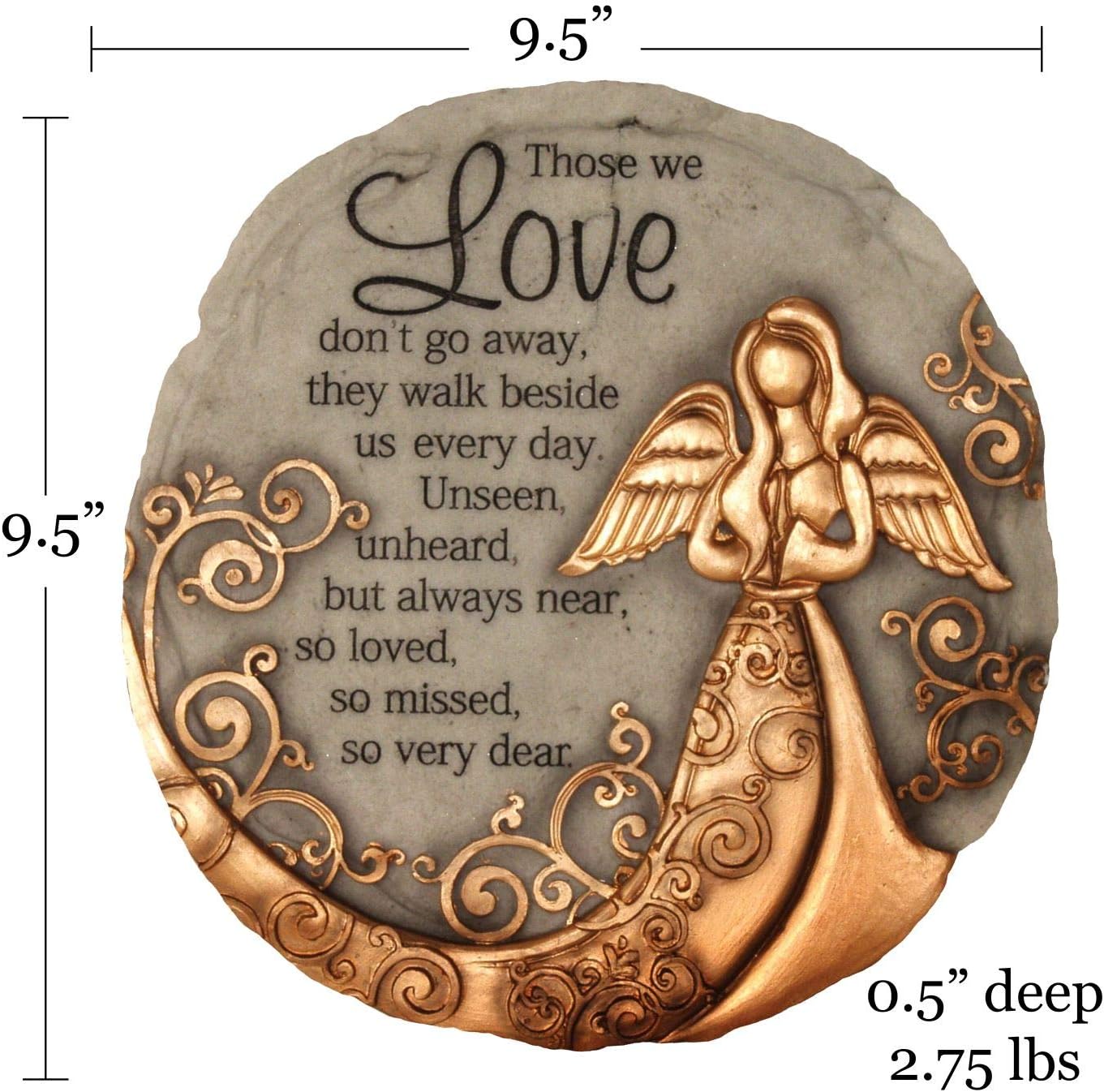 Spoontiques - Garden Décor - Bronze Angel Stepping Stone - Decorative Stone for Garden - Image 6